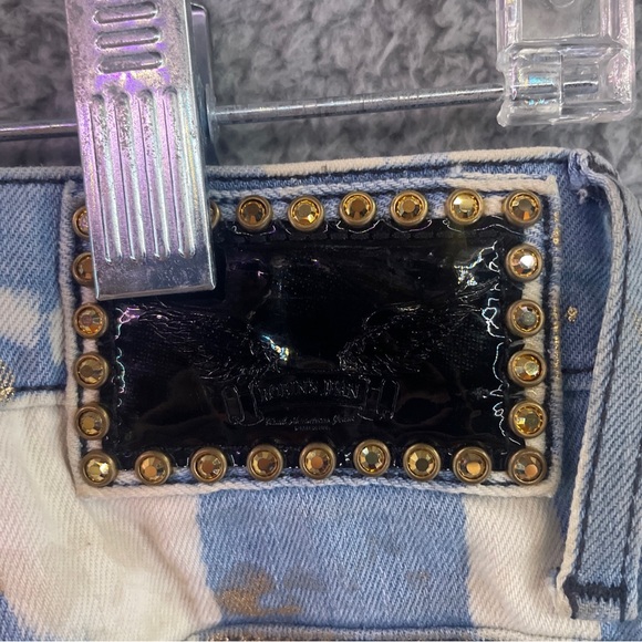 Robin's Jean Long Flap Motaro Mens Size 36 Distressed Stylish Made In The USA - Picture 12 of 13